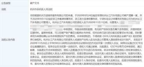 又一家倒下,这家自主车企被裁定破产清算